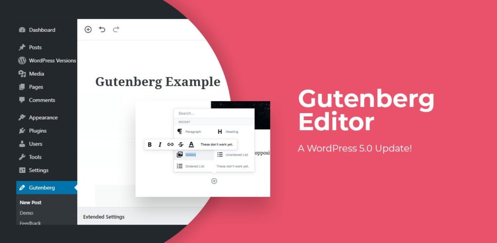 gutenberg new wordpress plugin