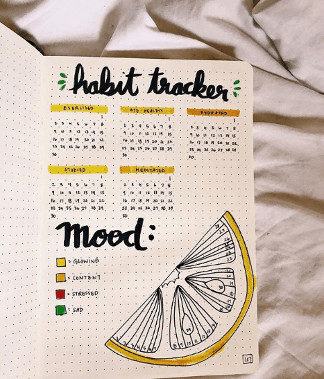 50 Habit Tracker Ideas For Bullet Journals in 2025 - Bullet Journal - Lorelei Web